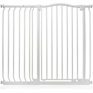 Bettacare - Extra Tall Curved Top Dog Gate, 107cm - 116cm, Matt White, Extra Tall 100cm in Height, Pressure Fit Pet Gate Bettacare - Extra Tall Curved Top Dog Gate, 107cm - 116cm, Matt White, Extra Tall 100cm in Height, Pressure Fit Pet Gate