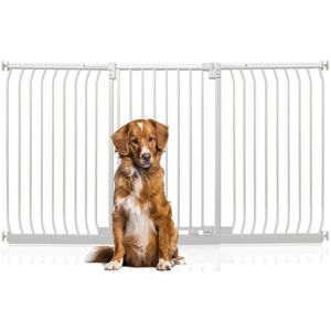 Bettacare - Extra Tall Elite Dog Gate, 197cm - 206cm, Matt White, Extra Tall 96.8cm in Height, Pressure Fit Pet Gate Bettacare - Extra Tall Elite Dog Gate, 197cm - 206cm, Matt White, Extra Tall 96.8cm in Height, Pressure Fit Pet Gate
