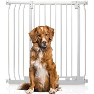 Bettacare - Extra Tall Elite Dog Gate, 89cm - 98cm, Matt White, Extra Tall 96.8cm in Height, Pressure Fit Pet Gate Bettacare - Extra Tall Elite Dog Gate, 89cm - 98cm, Matt White, Extra Tall 96.8cm in Height, Pressure Fit Pet Gate