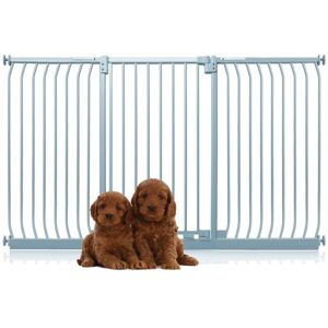Bettacare - Extra Tall Elite Dog Gate, 188cm - 197cm, Matt Grey, Extra Tall 96.8cm in Height, Pressure Fit Pet Gate Bettacare - Extra Tall Elite Dog Gate, 188cm - 197cm, Matt Grey, Extra Tall 96.8cm in Height, Pressure Fit Pet Gate