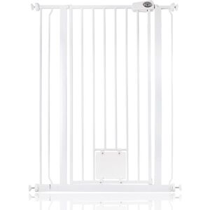 Bettacare - Pet Gate with Lockable Cat Flap, 81.4cm - 89cm, White, 104cm in Height Bettacare - Pet Gate with Lockable Cat Flap, 81.4cm - 89cm, White, 104cm in Height