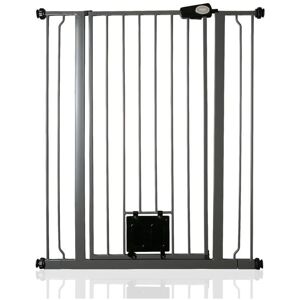 Bettacare - Pet Gate with Lockable Cat Flap, 87.9cm - 95.5cm, Slate Grey, 104cm in Height Bettacare - Pet Gate with Lockable Cat Flap, 87.9cm - 95.5cm, Slate Grey, 104cm in Height