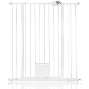 Bettacare - Pet Gate with Lockable Cat Flap, 94.3cm - 101.9cm, White, 104cm in Height Bettacare - Pet Gate with Lockable Cat Flap, 94.3cm - 101.9cm, White, 104cm in Height