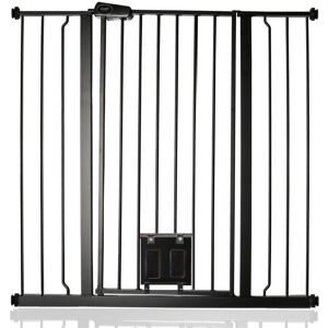 Bettacare - Pet Gate with Lockable Cat Flap, 100.8cm - 108.4cm, Black, 104cm in Height Bettacare - Pet Gate with Lockable Cat Flap, 100.8cm - 108.4cm, Black, 104cm in Height