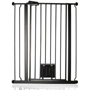 Bettacare - Pet Gate with Lockable Cat Flap, 81.4cm - 89cm, Black, 104cm in Height Bettacare - Pet Gate with Lockable Cat Flap, 81.4cm - 89cm, Black, 104cm in Height