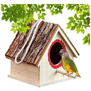 GROOFOO Bird House for Outside Clearance Parakeet Nesting Box Wooden Houses Hanging Wood Breeding Outdoor Parrot Birdhouse Natural Aviary Cage Accessories GROOFOO Bird House for Outside Clearance Parakeet Nesting Box Wooden Houses Hanging Wood Breeding Outdoor Parrot Birdhouse Natural Aviary Cage Accessories
