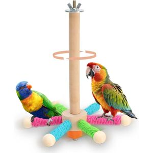 Groofoo - Bird Stand Perch Toy, 360° Bird Interactive Perch, Wooden Interactive Spinning Parakeet Toys, Parakeet Rotating Toys, Parrot Rotating Toy Groofoo - Bird Stand Perch Toy, 360° Bird Interactive Perch, Wooden Interactive Spinning Parakeet Toys, Parakeet Rotating Toys, Parrot Rotating Toy