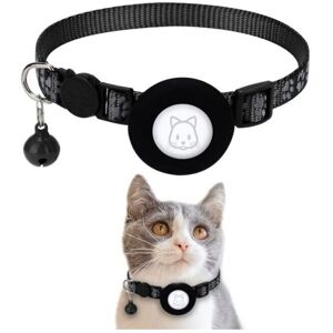 Black) Cat Collar with Safety Buckle and Bell, 1 cm Wide Reflective Cat Collar with Airtag Holder for Cats, Puppies, Kittens Ymyny Black) Cat Collar with Safety Buckle and Bell, 1 cm Wide Reflective Cat Collar with Airtag Holder for Cats, Puppies, Kittens Ymyny