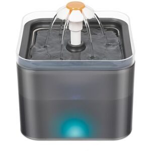 Cyslmuk - Grey Water Fountain for Cats and Dogs with led, Ultra Quiet Automatic Water Dispenser 2L Capacity Cyslmuk - Grey Water Fountain for Cats and Dogs with led, Ultra Quiet Automatic Water Dispenser 2L Capacity