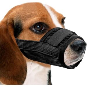 TEHTUY Breathable Adjustable Nylon Dog Muzzle, Quick Adjustment Muzzle, Anti-Barking and Anti-Bite Muzzle (S, Black) TEHTUY Breathable Adjustable Nylon Dog Muzzle, Quick Adjustment Muzzle, Anti-Barking and Anti-Bite Muzzle (S, Black)