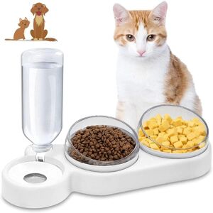 Tinor - Cat Bowls, 3 in 1 Automatic Water Storage Cat Bowls, 15° Tilted Double Raised Cat Bowl, Anti-Vomiting, Non-Slip Pet Food Bowls Tinor - Cat Bowls, 3 in 1 Automatic Water Storage Cat Bowls, 15° Tilted Double Raised Cat Bowl, Anti-Vomiting, Non-Slip Pet Food Bowls