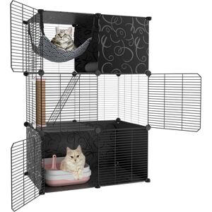 BRISUNSHINE Cat Cages Indoor, 3 Tier Cat Cage Enclosures, DIY Metal Wire Cat Crate Playpen House Kennel Condo Villa with Cat Litter Box, Suitable for Ferret, BRISUNSHINE Cat Cages Indoor, 3 Tier Cat Cage Enclosures, DIY Metal Wire Cat Crate Playpen House Kennel Condo Villa with Cat Litter Box, Suitable for Ferret,