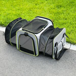 HOOPZI Cat Dog Carrier, Breathable Expandable Foldable Cat Travel Bag, Airline Approved Pet Bag, Ideal Capacity Under 6.5kg HOOPZI Cat Dog Carrier, Breathable Expandable Foldable Cat Travel Bag, Airline Approved Pet Bag, Ideal Capacity Under 6.5kg