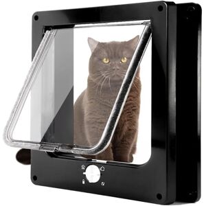 BEIJIYI Cat Flap, 4-Way Magnetic Cat Flap for Cats and Small Dogs, Manual Sliding Pet Door (Black, L) BEIJIYI Cat Flap, 4-Way Magnetic Cat Flap for Cats and Small Dogs, Manual Sliding Pet Door (Black, L)