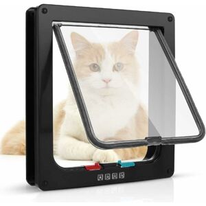 TINOR Cat Flap with 4-Way Magnetic, Pet Door for Cats and Small Dogs, Cat Door with Tunnel (XL-20 x 22 x 5.5cm, Black) TINOR Cat Flap with 4-Way Magnetic, Pet Door for Cats and Small Dogs, Cat Door with Tunnel (XL-20 x 22 x 5.5cm, Black)