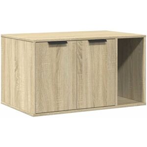 Cat Litter Box Enclosure Sonoma Oak 80x50x45 cm Engineered Wood Vidaxl Cat Litter Box Enclosure Sonoma Oak 80x50x45 cm Engineered Wood Vidaxl