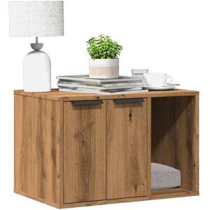 Cat Litter Box Enclosure Artisian Oak 60x40x40 cm Engineered Wood vidaXL Cat Litter Box Enclosure Artisian Oak 60x40x40 cm Engineered Wood vidaXL