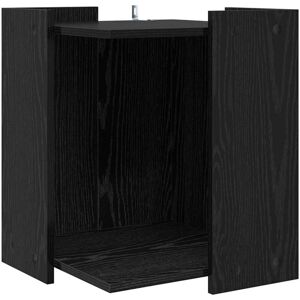 Cat Litter Box Enclosure Black Oak 42 x 42 x 51 cm vidaXL Cat Litter Box Enclosure Black Oak 42 x 42 x 51 cm vidaXL