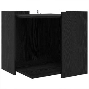 Cat Litter Box Enclosure Black oak 53 x 53 x 51 cm vidaXL Cat Litter Box Enclosure Black oak 53 x 53 x 51 cm vidaXL
