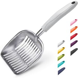 Groofoo - Cat Litter Scoop, Aluminum Alloy Sifter, Kitty Metal Scooper, Deep Shovel, Long Handle, Poop Sifting, Kitten Pooper Lifter, Durable, Heavy Groofoo - Cat Litter Scoop, Aluminum Alloy Sifter, Kitty Metal Scooper, Deep Shovel, Long Handle, Poop Sifting, Kitten Pooper Lifter, Durable, Heavy