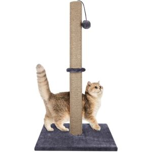 Cat Scratching Post 74cm Foldable Bottom Tall Cat Claw Scratcher with 1 Toy Ball Natural Sisal Scratch Pole and Soft Carpet Covered Heavy Base Modern Cat Scratching Post 74cm Foldable Bottom Tall Cat Claw Scratcher with 1 Toy Ball Natural Sisal Scratch Pole and Soft Carpet Covered Heavy Base Modern