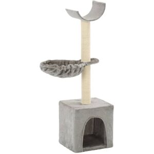 Cat Tree with Sisal Scratching Posts 105 cm Grey Vidaxl Cat Tree with Sisal Scratching Posts 105 cm Grey Vidaxl