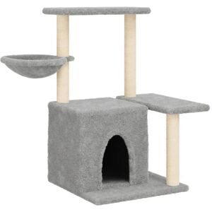 vidaXL Cat tree with sisal scratching posts 83 cm - light grey (172110) vidaXL Cat tree with sisal scratching posts 83 cm - light grey (172110)