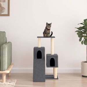Cat Tree with Sisal Scratching Posts Dark Grey 82 cm Vidaxl Cat Tree with Sisal Scratching Posts Dark Grey 82 cm Vidaxl