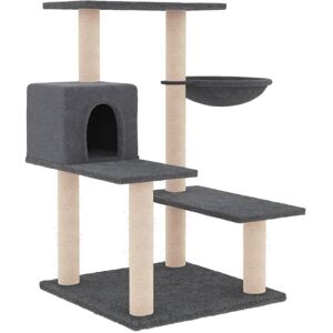 Cat Tree with Sisal Scratching Posts Dark Grey 82.5 cm Vidaxl Cat Tree with Sisal Scratching Posts Dark Grey 82.5 cm Vidaxl