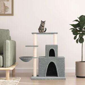 Cat Tree with Sisal Scratching Posts Light Grey 83 cm vidaXL Cat Tree with Sisal Scratching Posts Light Grey 83 cm vidaXL