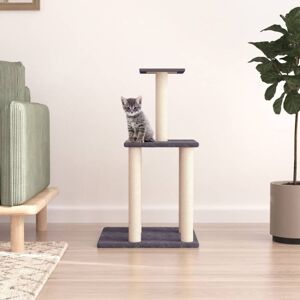 Cat Tree with Sisal Scratching Posts Dark Grey 85.5 cm Vidaxl Cat Tree with Sisal Scratching Posts Dark Grey 85.5 cm Vidaxl