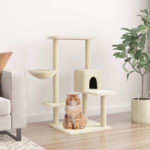 vidaXL Cat tree with sisal scratching posts 95 cm - cream (172073) vidaXL Cat tree with sisal scratching posts 95 cm - cream (172073)