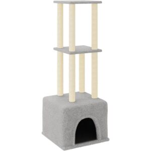 vidaXL Cat tree with sisal scratching posts 133,5 cm - light grey vidaXL Cat tree with sisal scratching posts 133,5 cm - light grey