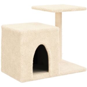 vidaXL Cat tree with sisal scratching posts 50.5 cm - cream (171724) vidaXL Cat tree with sisal scratching posts 50.5 cm - cream (171724)