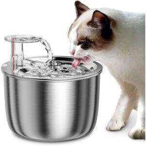 Csparkv - Cat Water Fountain, 2L Stainless Steel Cat Water Fountain, Super Quiet Pump, Cat Water Dispenser, Suit for Cat, Dogs and Small Animals Csparkv - Cat Water Fountain, 2L Stainless Steel Cat Water Fountain, Super Quiet Pump, Cat Water Dispenser, Suit for Cat, Dogs and Small Animals
