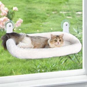 Groofoo - Cat Window Perch, Cordless Cat Hammock Window Seat with Cozy Pad Bed Cover for Indoor Cats, Durable Metal Frame Support Pet Bed with 4 Groofoo - Cat Window Perch, Cordless Cat Hammock Window Seat with Cozy Pad Bed Cover for Indoor Cats, Durable Metal Frame Support Pet Bed with 4