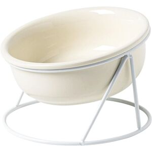Groofoo - Ceramic Cat Food Bowl, Slanted Elevated Cat Bowl Prevent Backflow, Tilted Raised Cat Dog Bowls, Pet Supplies for Cat Dog(600ML,Cream White) Groofoo - Ceramic Cat Food Bowl, Slanted Elevated Cat Bowl Prevent Backflow, Tilted Raised Cat Dog Bowls, Pet Supplies for Cat Dog(600ML,Cream White)