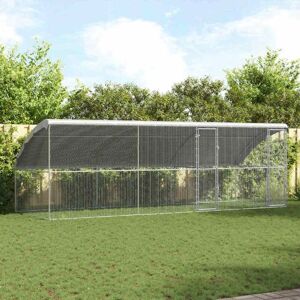Chicken Cage Silver 600 x 200 x 198.5 cm Galvanised Steel vidaXL Chicken Cage Silver 600 x 200 x 198.5 cm Galvanised Steel vidaXL