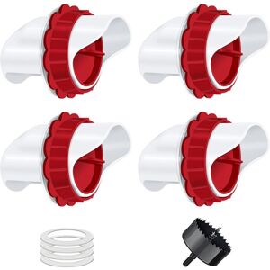 WOIYIC Chicken Feeder, Automatic Chicken Feeder, 4 Port DIY Gravity Poultry Feeder Kit for Buckets Barrels Bins WOIYIC Chicken Feeder, Automatic Chicken Feeder, 4 Port DIY Gravity Poultry Feeder Kit for Buckets Barrels Bins