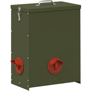 Chicken Feeder Olive Green 32.5 x 20.5 x 43 cm vidaXL Chicken Feeder Olive Green 32.5 x 20.5 x 43 cm vidaXL