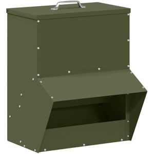 Chicken Feeder Olive Green 35 x 30.5 x 43.5 cm vidaXL Chicken Feeder Olive Green 35 x 30.5 x 43.5 cm vidaXL