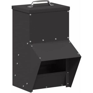 Chicken Feeder Black 20 x 25 x35 cm Cold-Rolled Steel vidaXL Chicken Feeder Black 20 x 25 x35 cm Cold-Rolled Steel vidaXL