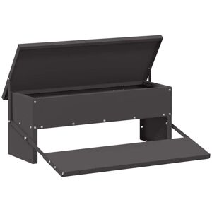 Chicken Treadle Feeder Black 48.5 x 39.5 x 19 cm vidaXL Chicken Treadle Feeder Black 48.5 x 39.5 x 19 cm vidaXL