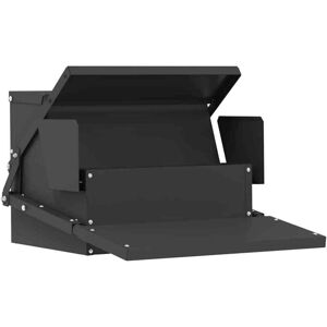 Chicken Treadle Feeder Black 50 x 40 x 29 cm Cold-Rolled Steel vidaXL Chicken Treadle Feeder Black 50 x 40 x 29 cm Cold-Rolled Steel vidaXL