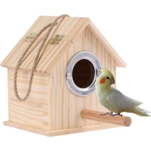 GROOFOO Cockatiel Nest Box, Parakeet Nest Warm Box, Bird Nesting Breeding Box, Parrot Wood House Nesting Box, Parrotlets Budgie Mating Box, Aviary Cage Box GROOFOO Cockatiel Nest Box, Parakeet Nest Warm Box, Bird Nesting Breeding Box, Parrot Wood House Nesting Box, Parrotlets Budgie Mating Box, Aviary Cage Box