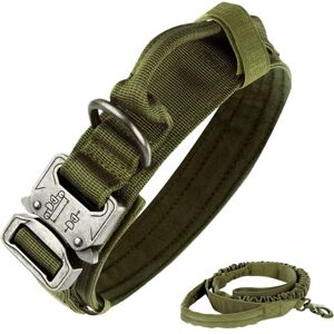 Serbia - Collier de Chien Tactique de, Nylon, réglable, Collier K9, Boucle en métal Robuste avec poignée et Laisse de Chien Bungee Tactique, Nylon Serbia - Collier de Chien Tactique de, Nylon, réglable, Collier K9, Boucle en métal Robuste avec poignée et Laisse de Chien Bungee Tactique, Nylon