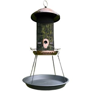 Selections - Copper Style Extra Large Hanging Metal Bird Seed Feeder with Seed Catcher Tray Selections - Copper Style Extra Large Hanging Metal Bird Seed Feeder with Seed Catcher Tray