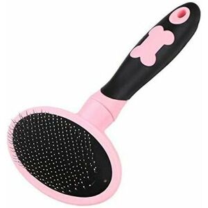 Hoopzi - Dog and Cat Grooming Brush Dog and Cat Comb with Long and Short Bristles-Pink Hoopzi - Dog and Cat Grooming Brush Dog and Cat Comb with Long and Short Bristles-Pink