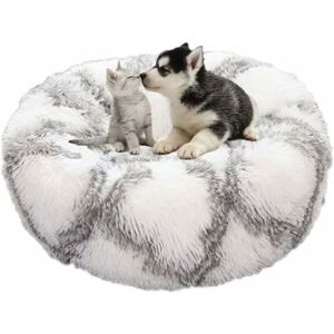 Hoopzi - Dog Basket Round Cat Basket Fluffy Pet Bed Cushion Soft and Comfortable, Warm, Waterproof, Non-slip and Washable Dog Cushion Suitable for Hoopzi - Dog Basket Round Cat Basket Fluffy Pet Bed Cushion Soft and Comfortable, Warm, Waterproof, Non-slip and Washable Dog Cushion Suitable for