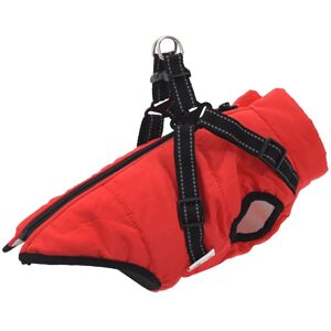 Dog Coat with Harness Waterproof Reflective Red s Vidaxl Dog Coat with Harness Waterproof Reflective Red s Vidaxl